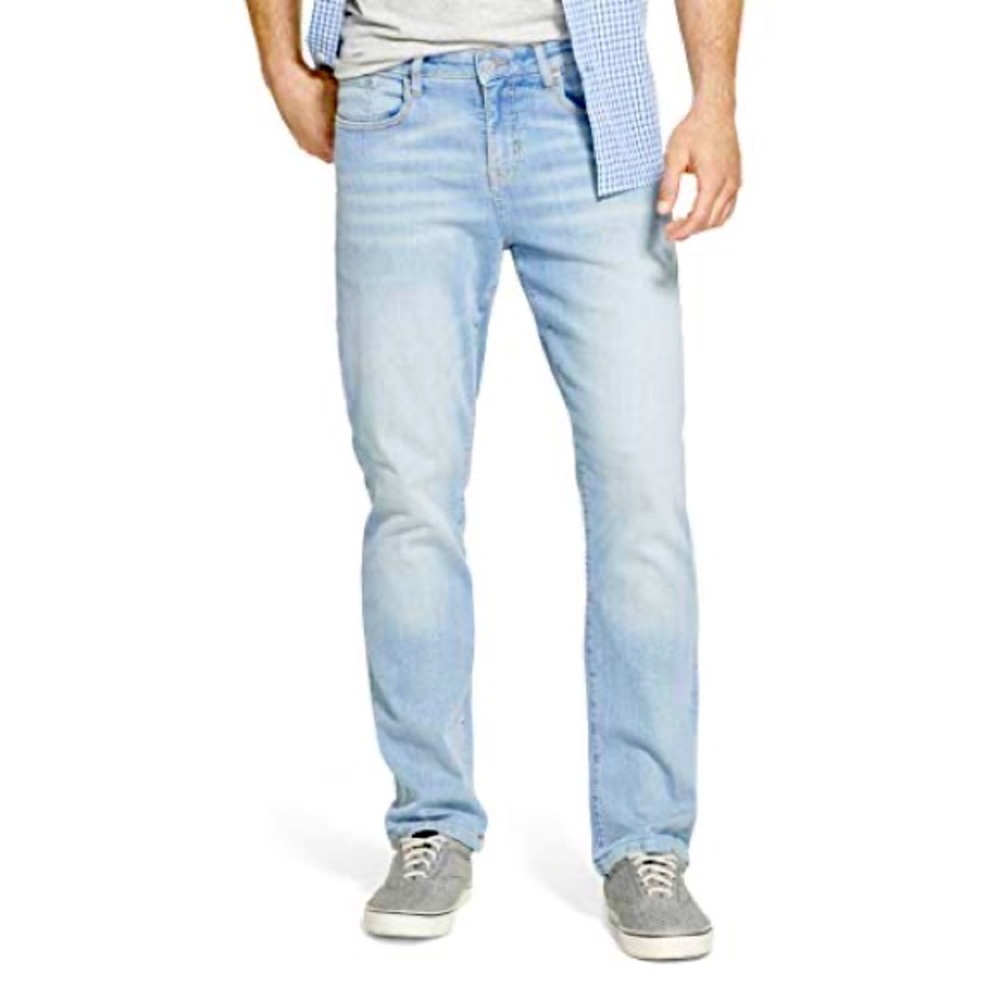 IZOD Men's Big & Tall Comfort Stretch Relaxed Fit Jean, Dusty Blue, 42W X 30L
